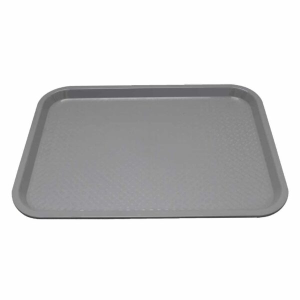 Kristallon Plastic Fast Food Tray Grey Medium