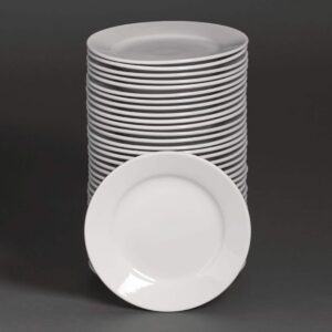 Bulk Buy Pack of 36 Athena Hotelware Wide Rimmed Plates 280mm