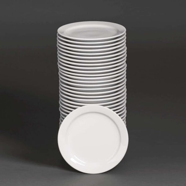 Bulk Buy Pack of 36 Athena Narrow Rimmed Plates 165mm