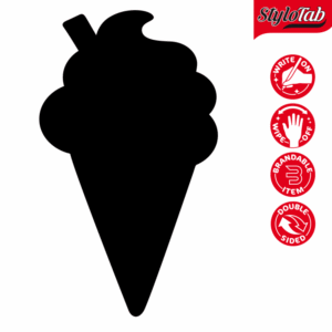 Laser Cut Blackboard - Ice Cream Cone