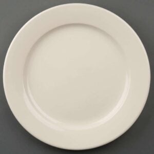 Olympia Ivory Wide Rimmed Plates 250mm
