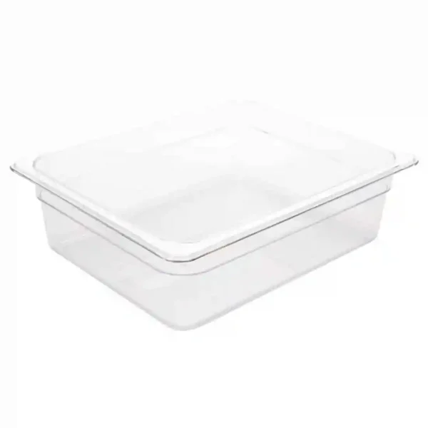 Vogue Polycarbonate 1/2 Gastronorm Container 100mm Clear