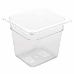 Vogue Polycarbonate 1/6 Gastronorm Container 150mm Clear