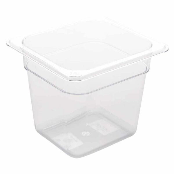 Vogue Polycarbonate 1/6 Gastronorm Container 150mm Clear