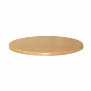 Werzalit Pre-drilled Round Table Top  Planked Beech 800mm