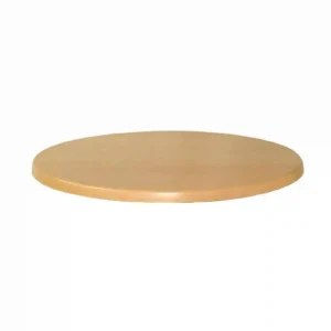 Werzalit Pre-drilled Round Table Top  Planked Beech 800mm