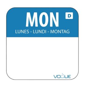 Dissolvable Food Rotation Labels Monday