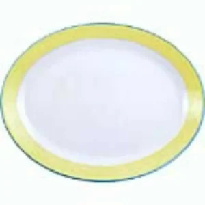 Steelite Rio Yellow Oval Coupe Dishes 280mm