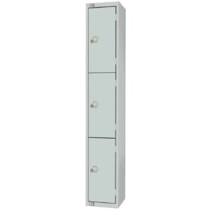 Elite Three Door Manual Combination Locker Locker Grey