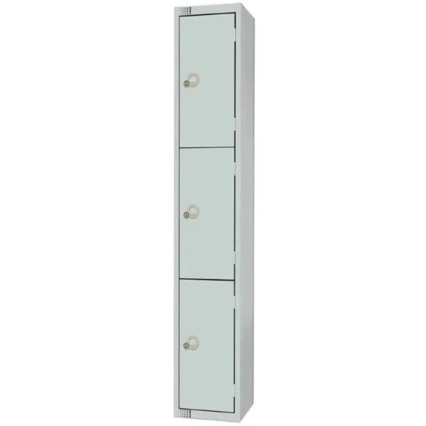 Elite Three Door Manual Combination Locker Locker Grey