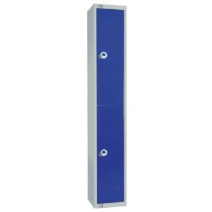 Elite Double Door Manual Combination Locker Locker Blue with Sloping Top