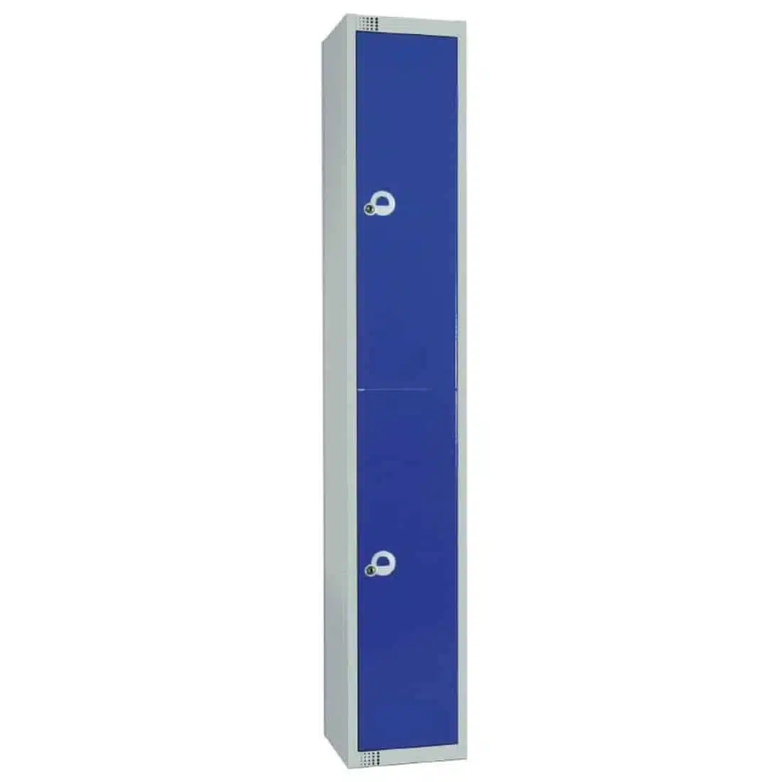 Elite Double Door Padlock Locker with Sloping Top Blue
