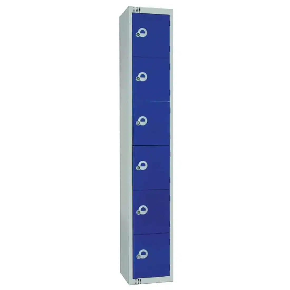 Elite Six Door Padlock Locker Blue