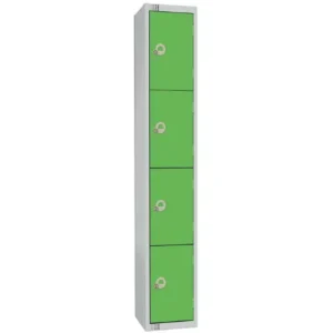 Elite Four Door Manual Combination Locker Locker Green with Sloping Top