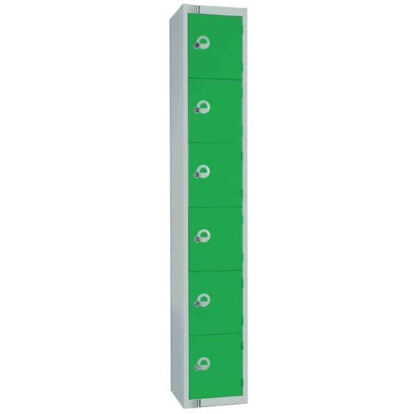 Elite Six Door Electronic Combination Locker Green