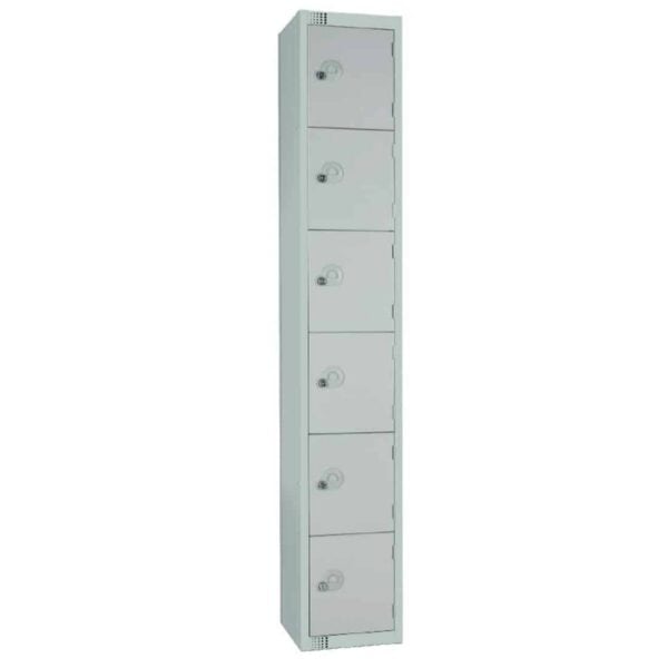 Elite Six Door Manual Combination Locker Locker Grey