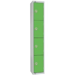 Elite Four Door Manual Combination Locker Locker Green with Sloping Top