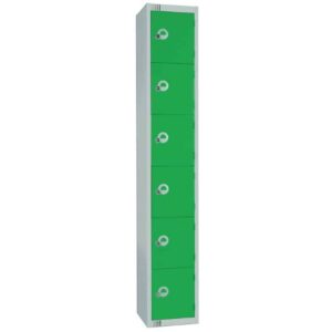 Elite Six Door Manual Combination Locker Locker Green