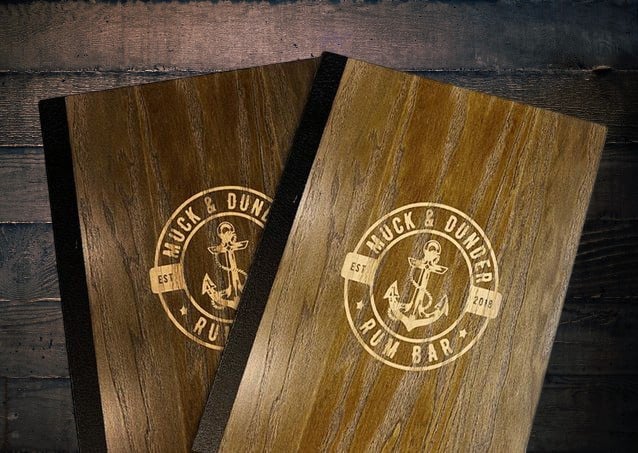 Wooden menu covers