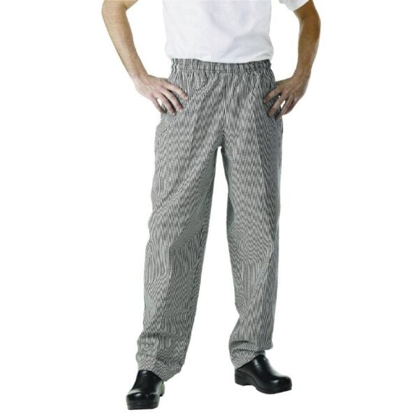 Chef Works Unisex Easyfit Chefs Trousers - Small Black Check - Image 9