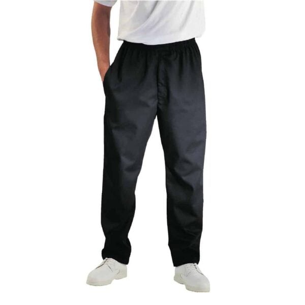 Chef Works Essential Baggy Chefs Trousers Black - Image 2