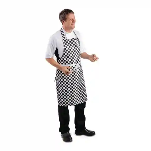 Whites Bib Apron Black and White Check - Image 2