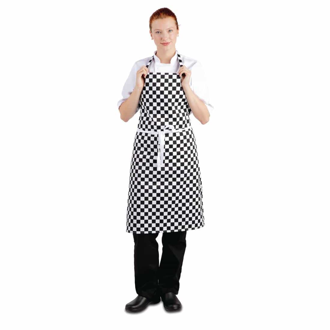 Whites Bib Apron Black and White Check - Image 4