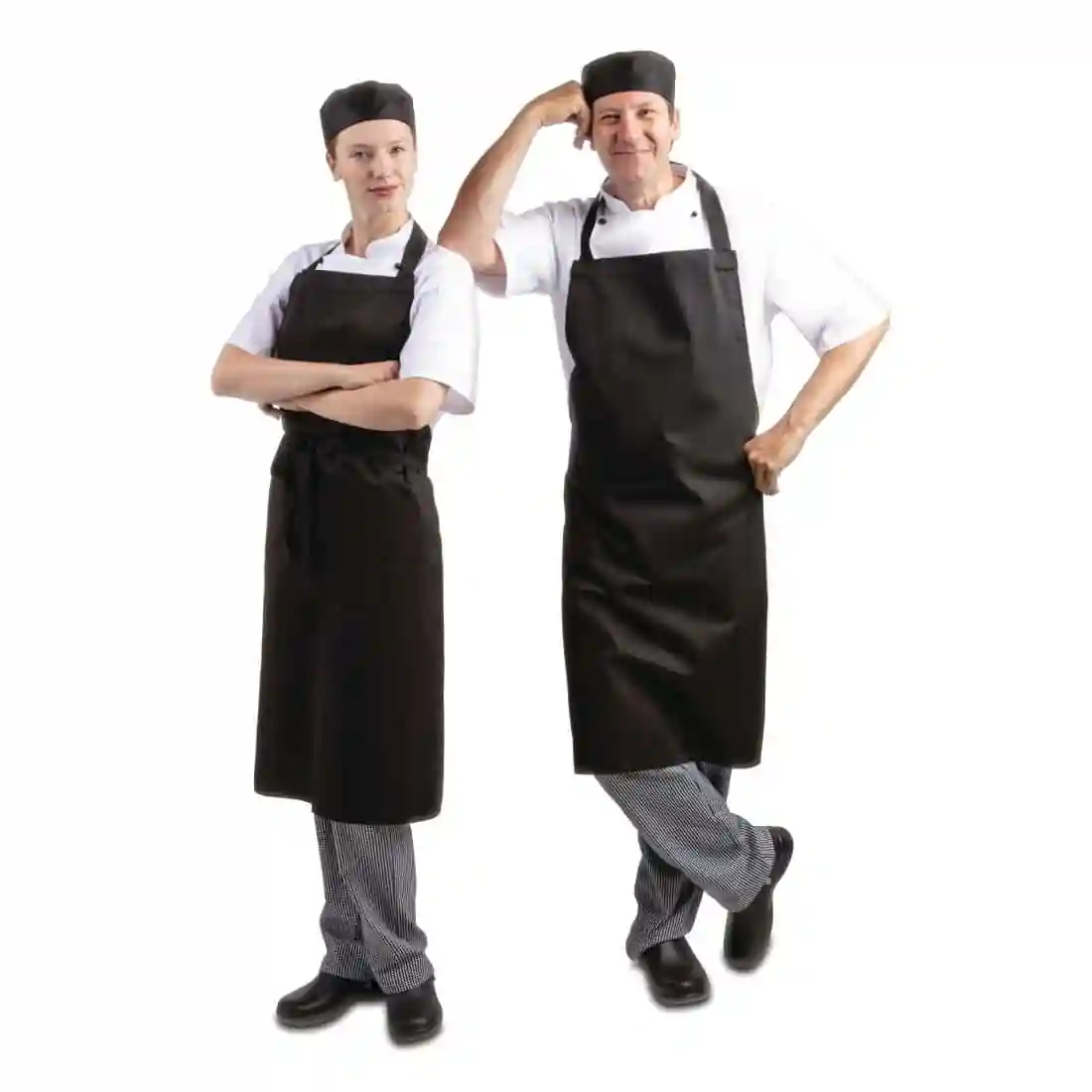 Whites Bib Apron Polycotton Black - Image 7
