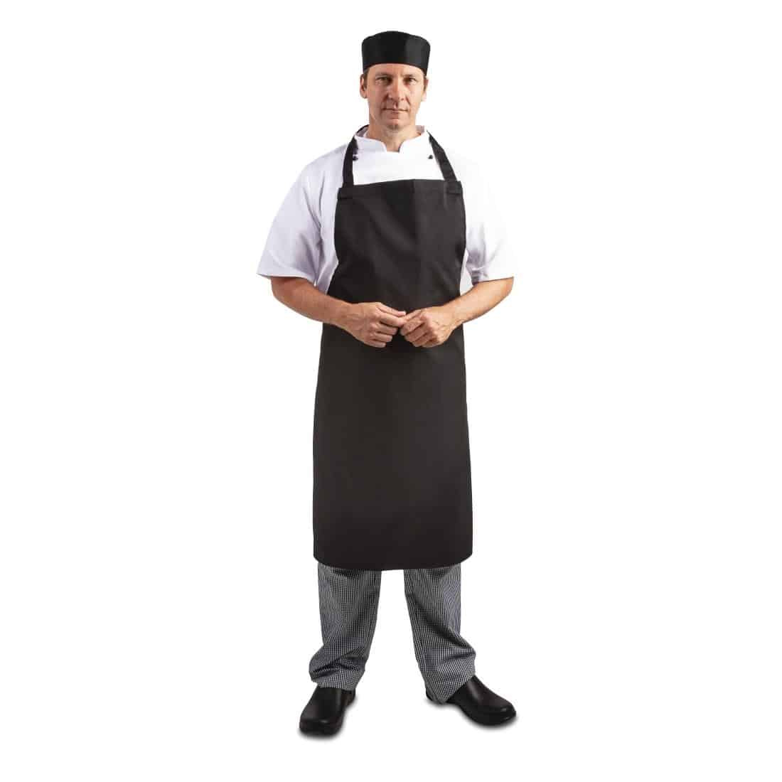 Whites Bib Apron Polycotton Black - Image 5