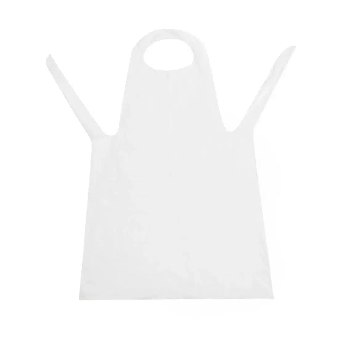 Disposable Polythene Bib Aprons White - Image 4