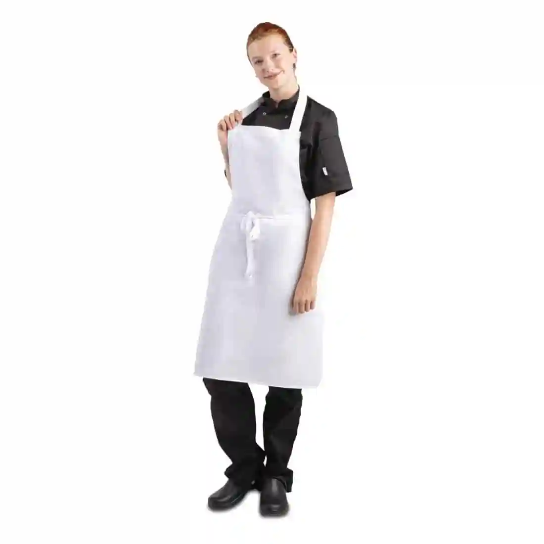 Whites Bib Apron Polycotton White - Image 6