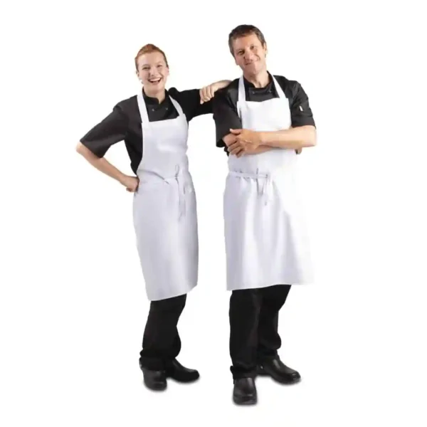Whites Bib Apron Polycotton White - Image 7