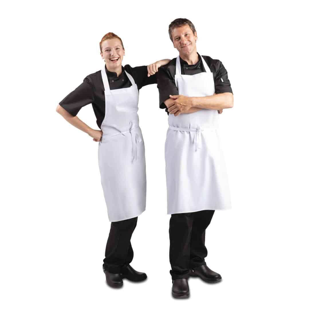 Whites Bib Apron Polycotton White - Image 8
