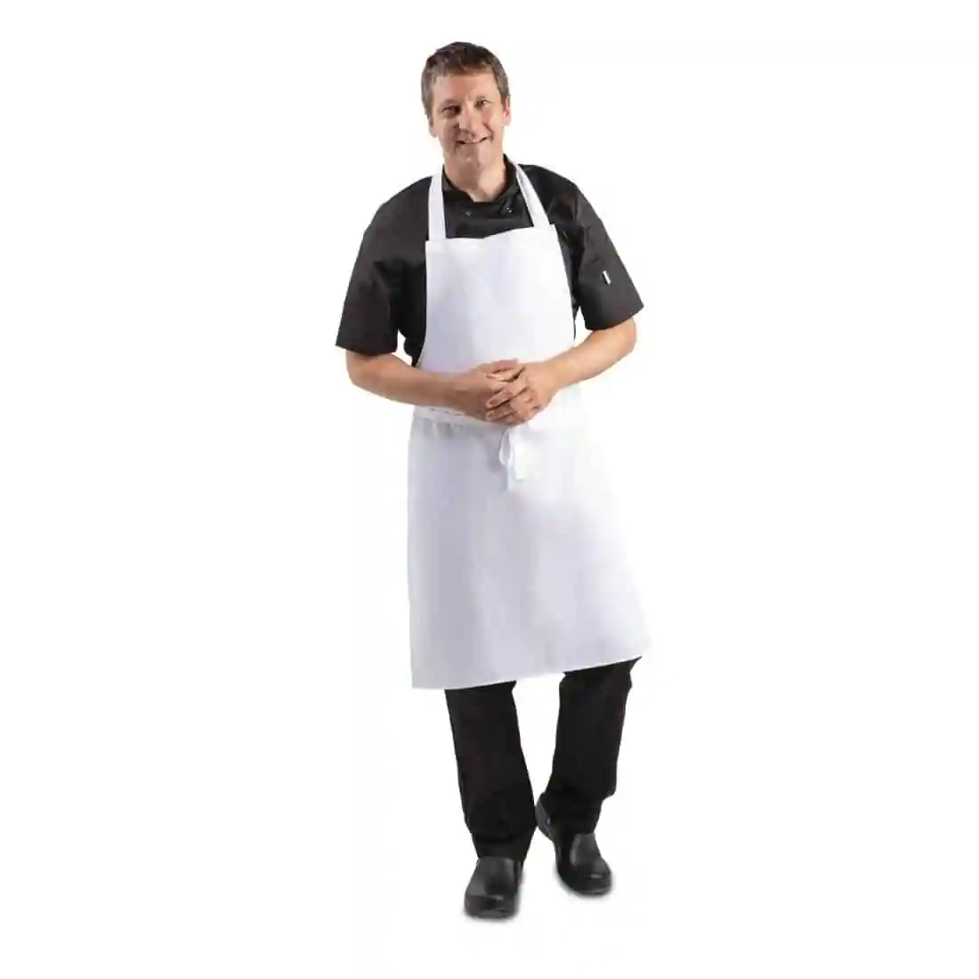 Whites Bib Apron Polycotton White - Image 3
