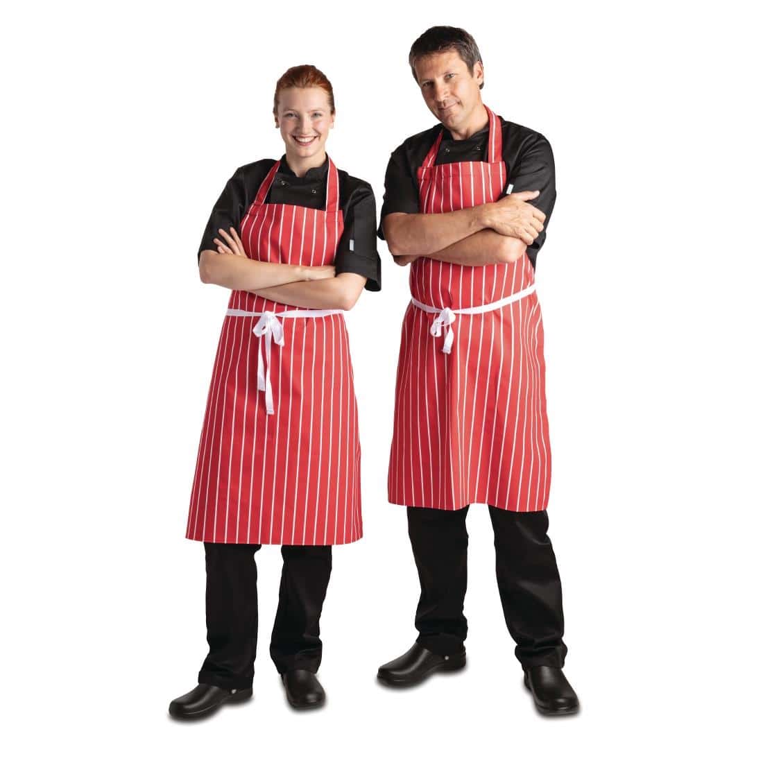 Whites Bib Apron Red And White Stripe - Image 5
