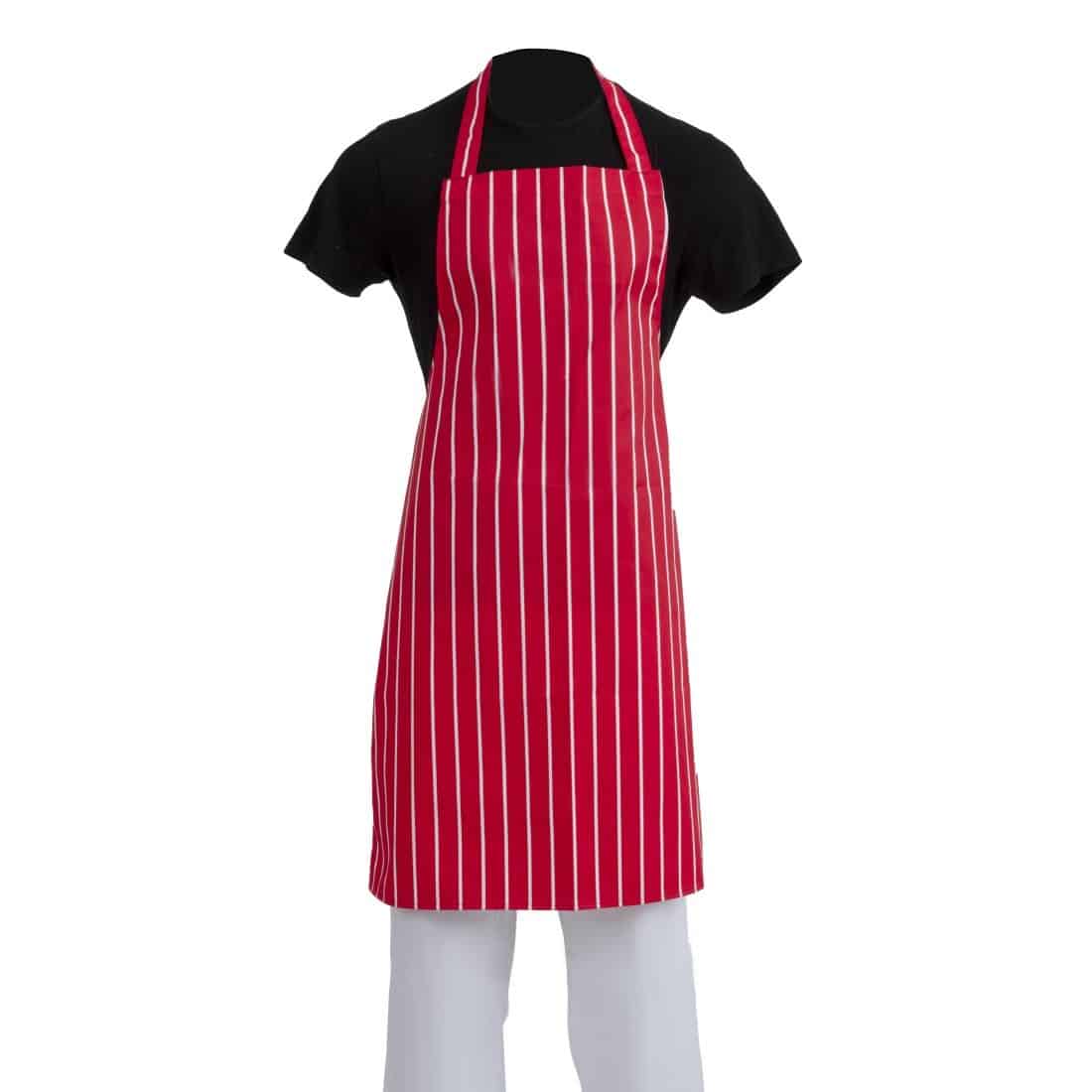 Whites Bib Apron Red And White Stripe - Image 8