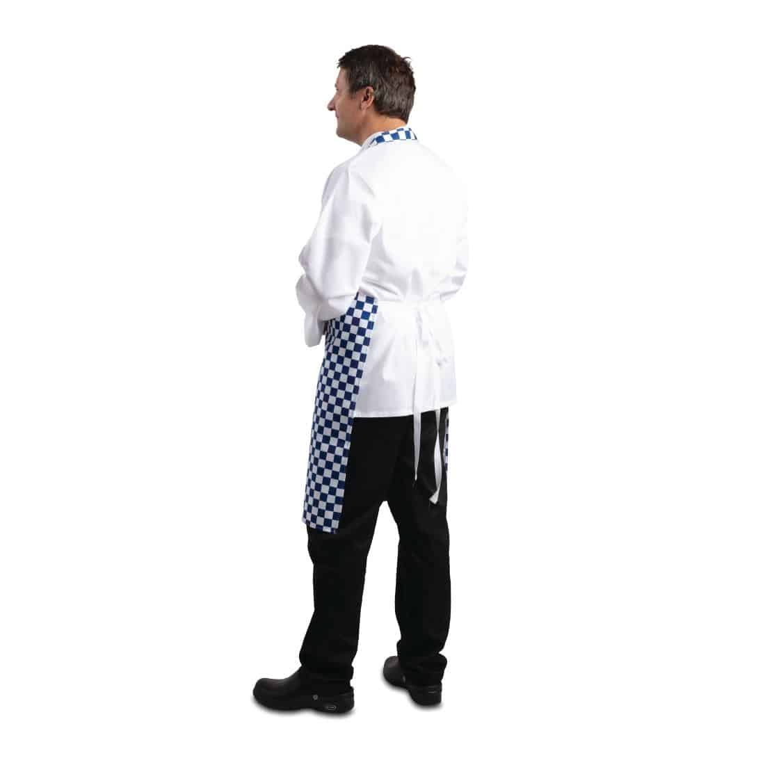 Whites Bib Apron Blue And White Check - Image 4