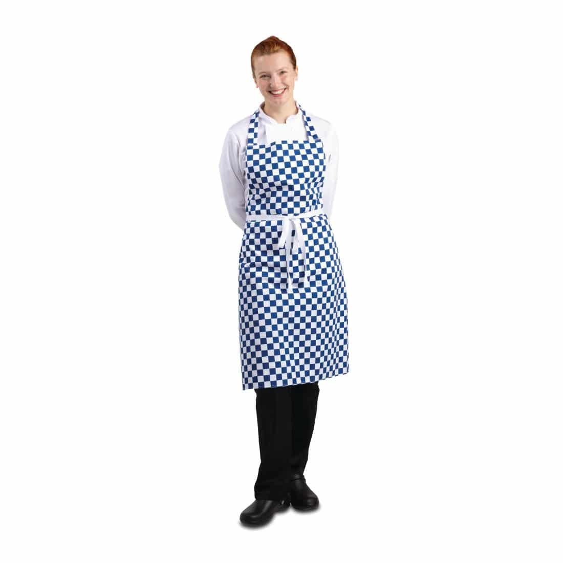 Whites Bib Apron Blue And White Check - Image 5