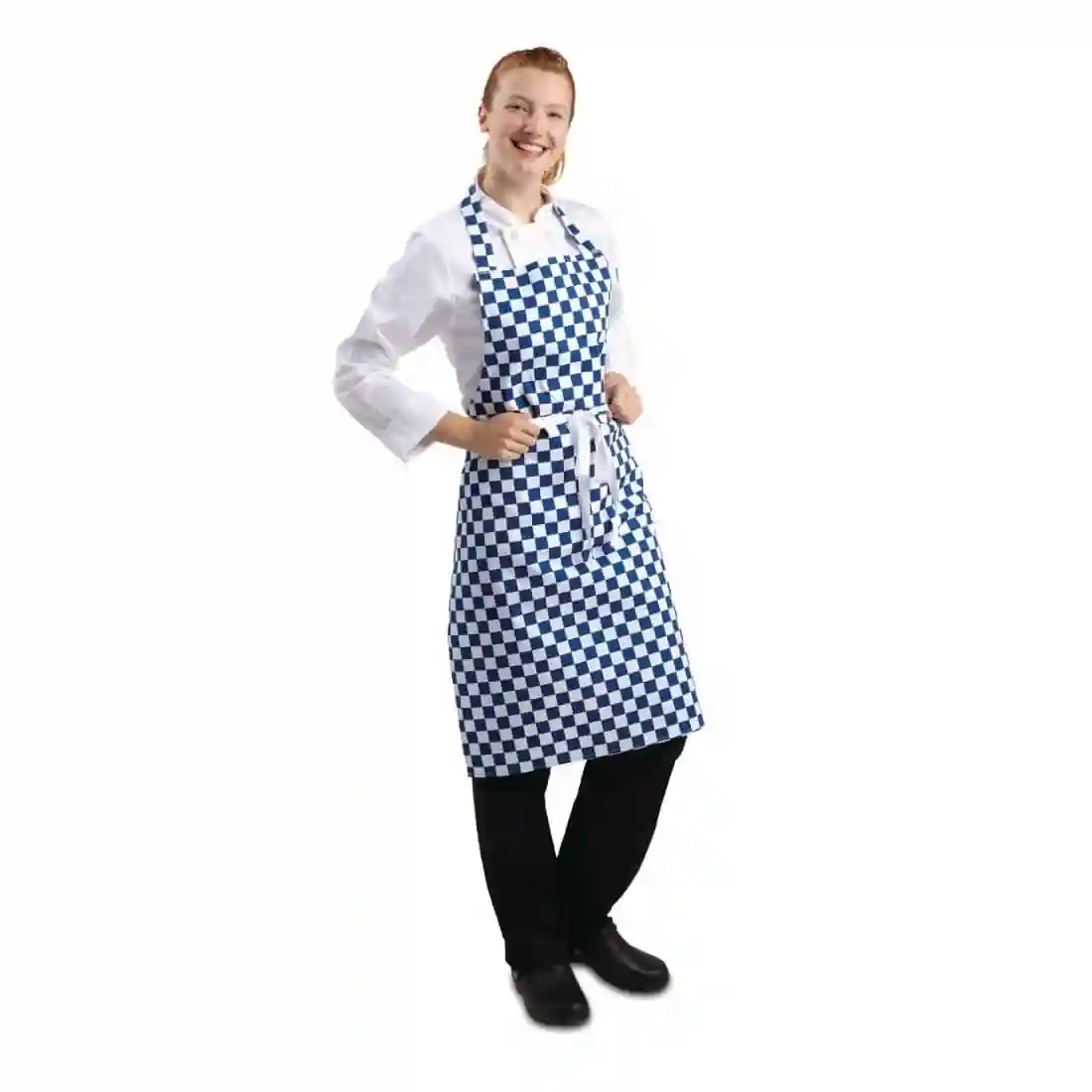 Whites Bib Apron Blue And White Check - Image 5