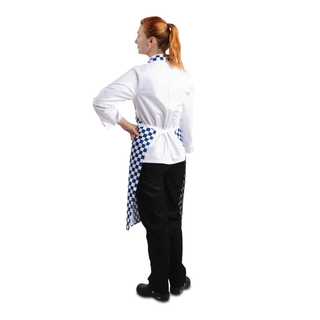 Whites Bib Apron Blue And White Check - Image 7