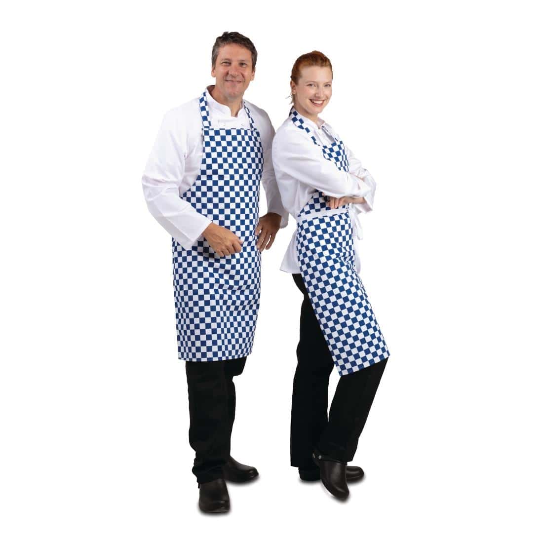 Whites Bib Apron Blue And White Check - Image 8