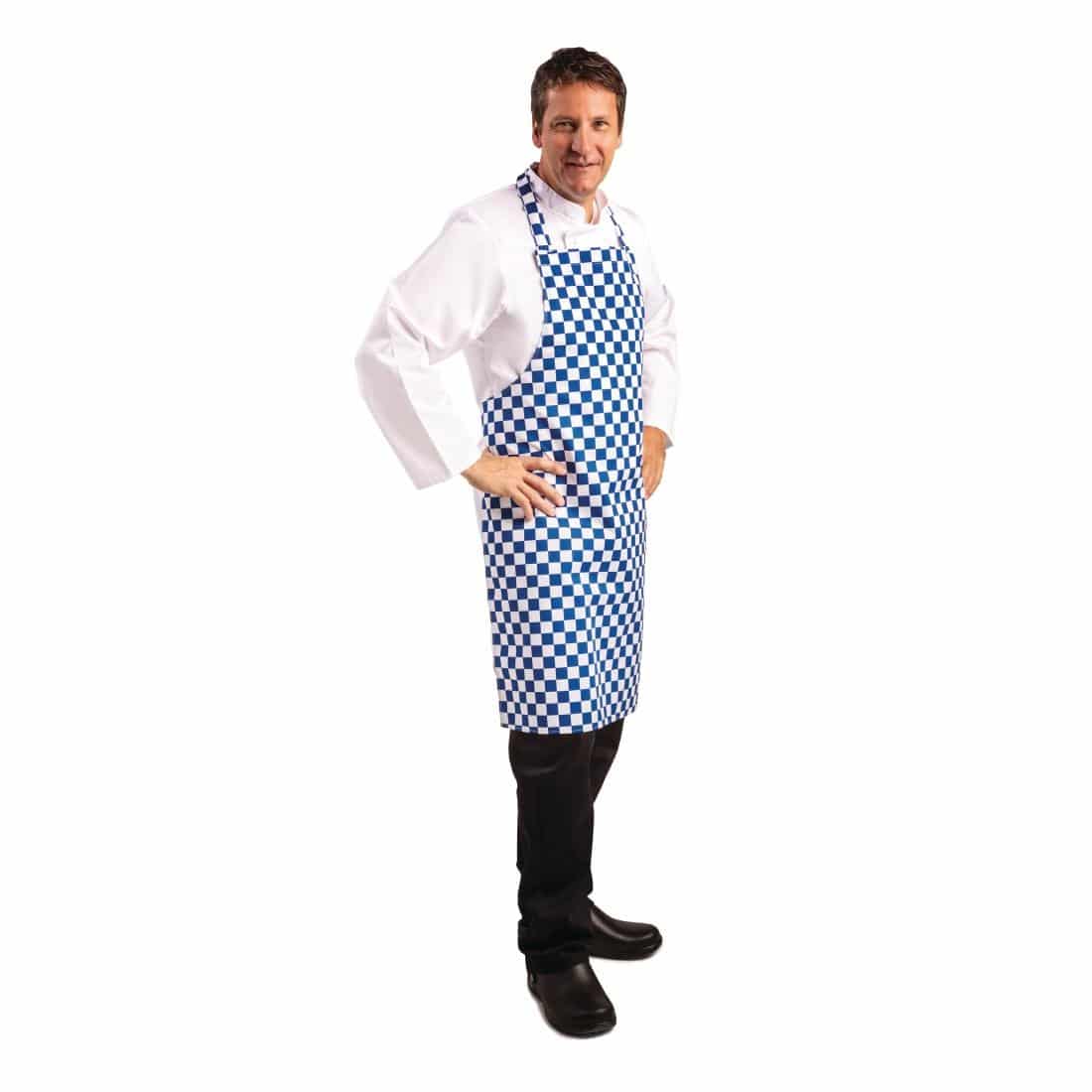 Whites Bib Apron Blue And White Check - Image 10
