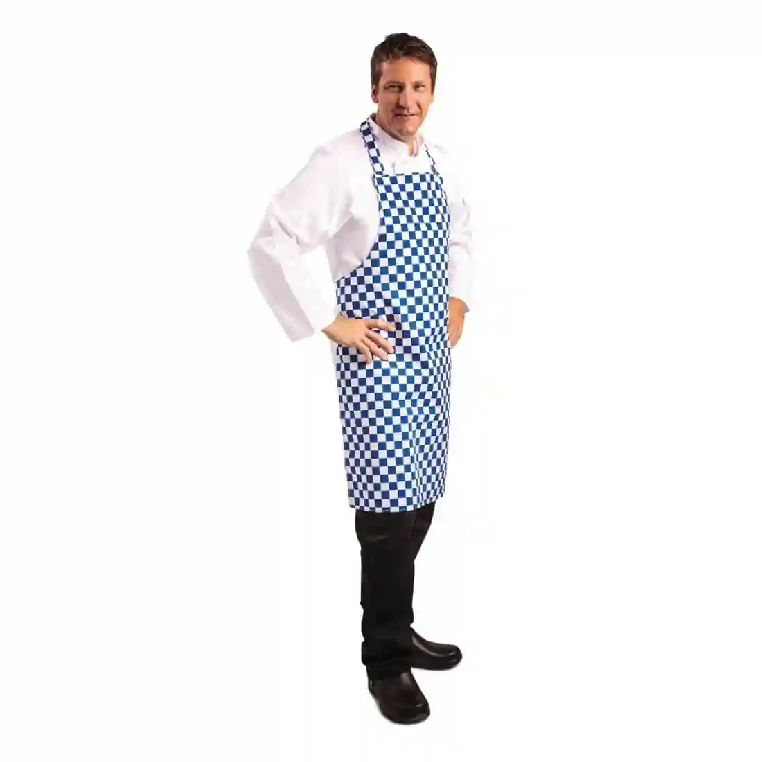 Whites Bib Apron Blue And White Check - Image 9