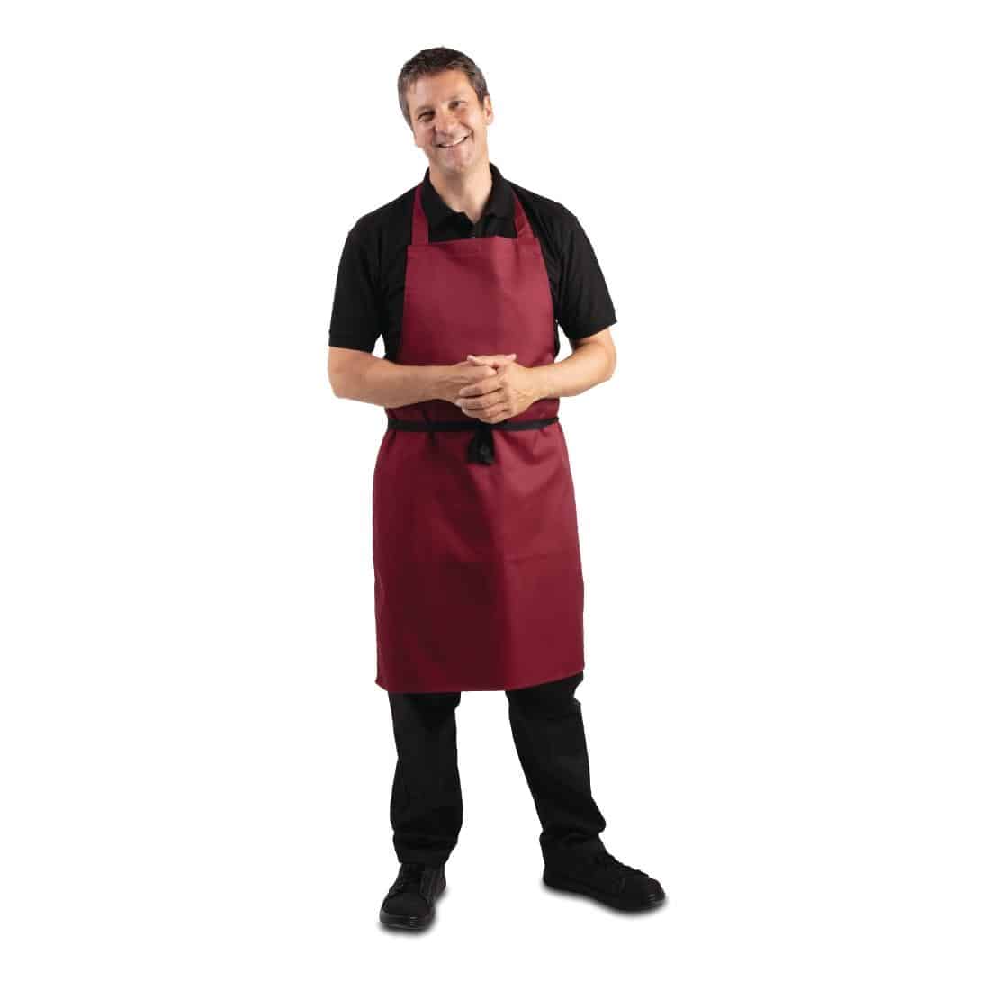 Whites Bib Apron Burgundy - Image 4