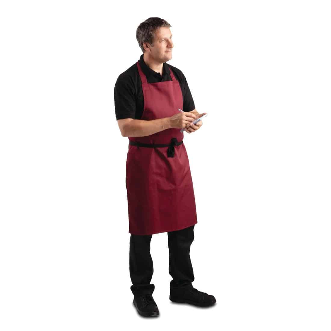 Whites Bib Apron Burgundy - Image 5