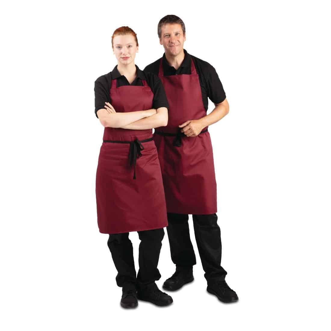 Whites Bib Apron Burgundy - Image 6