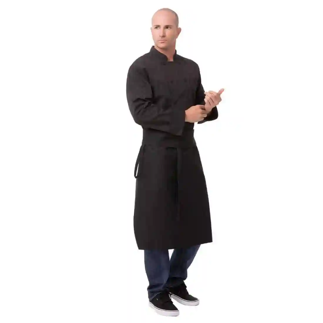 Chef Works Executive Chefs Tapered Apron Black - Image 1