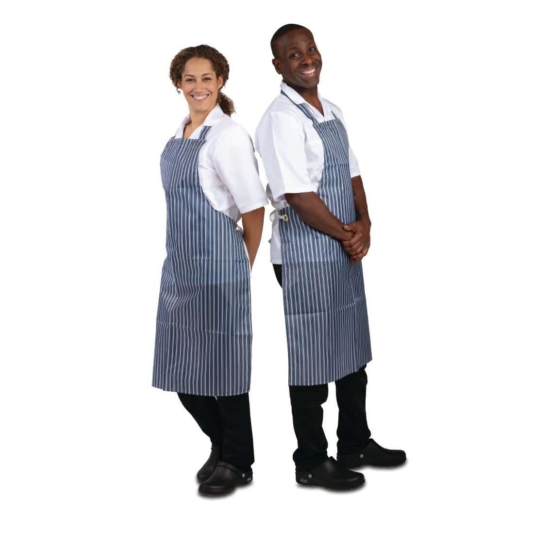 Whites Waterproof Bib Apron Blue and White - Image 7