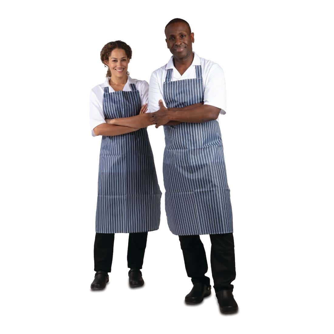 Whites Waterproof Bib Apron Blue and White - Image 8