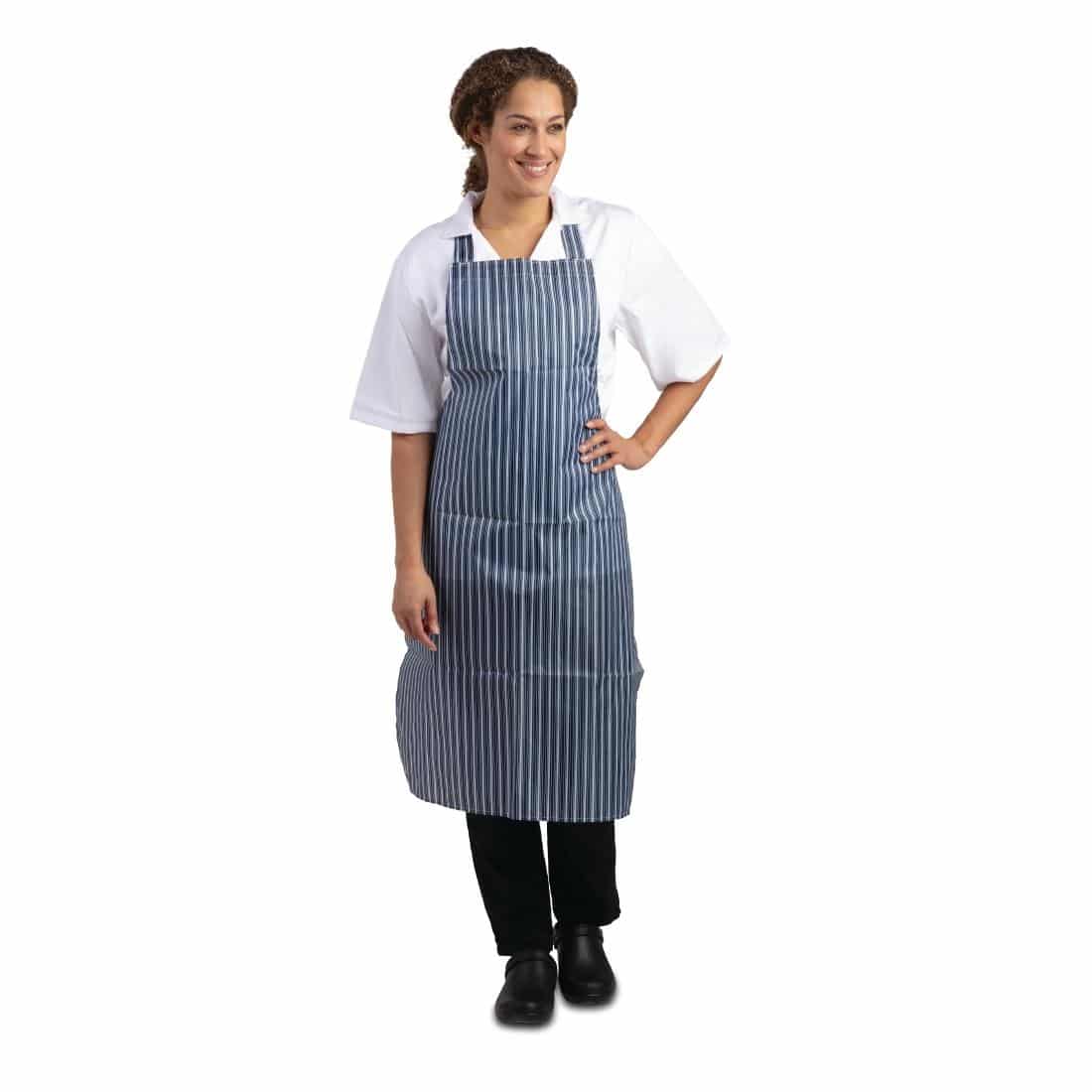 Whites Waterproof Bib Apron Blue and White - Image 3